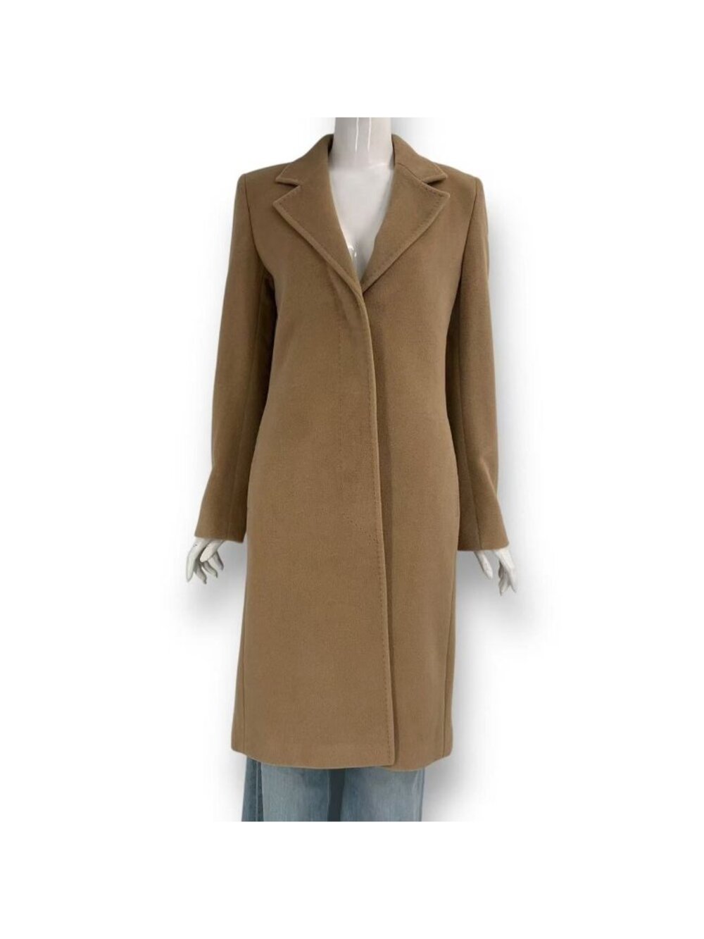 Max Mara Long Length Coat Beige 38